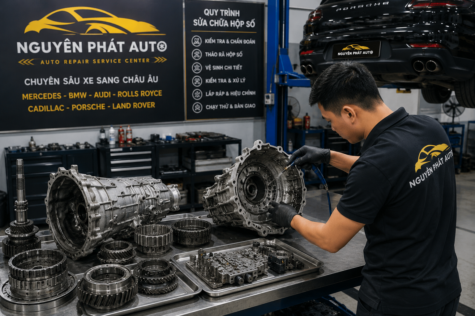 Kiểm tra và đại tu hộp số ô tô chuyên nghiệp tại Nguyên Phát Auto Quận 7