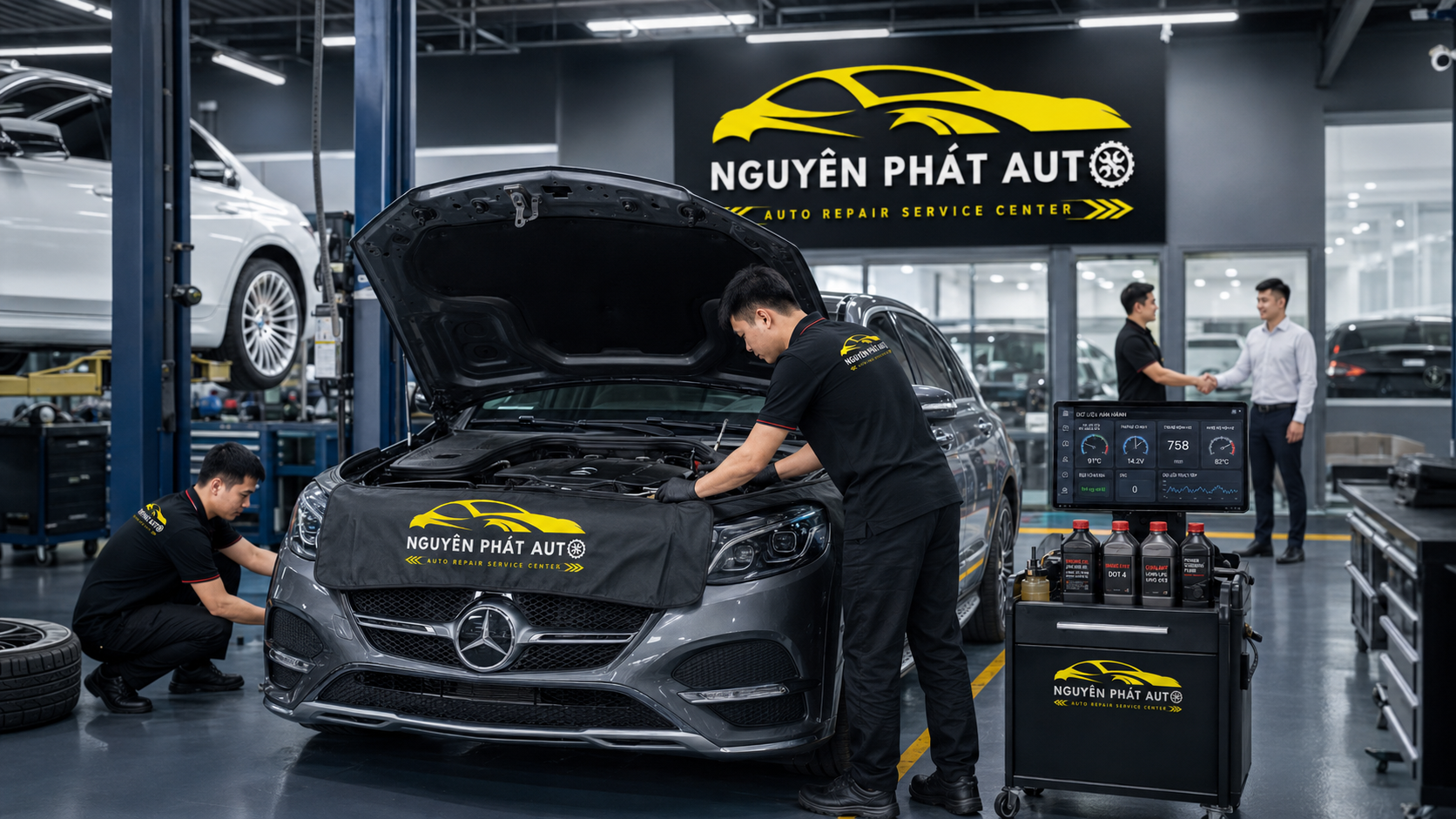 Quy trình kiểm tra và bảo dưỡng xe ô tô sang tại Nguyên Phát Auto Quận 7